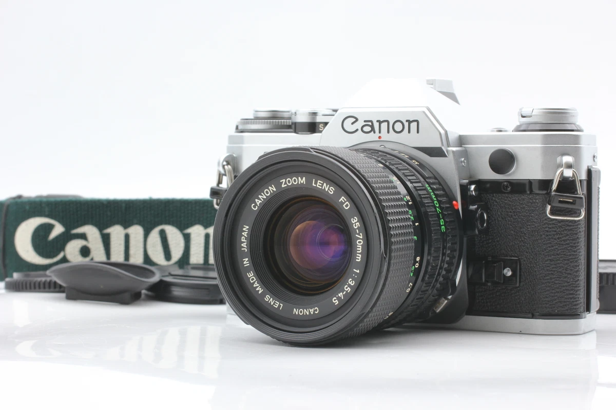 [Exc+5] Canon AE-1 35mm Film Camera + FD 35-70mm f3.5-4.5 Zoom Lens JAPAN