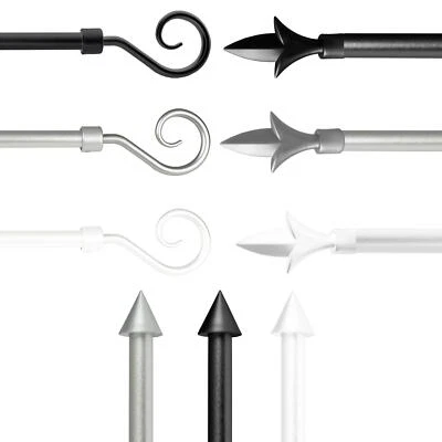 Gardinenstange Vorhangstange Stilgarnitur 70-130 cm 130-240 Ausziehbar Gardinen - Bild 1 von 4