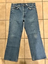 Vintage Levis 517 Jeans ORANGE ๐ TAB Mens 36x29 Boot Cut ZFLY Made In USA Denim