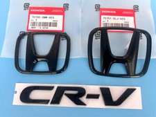 Black 1 Pair H Fe Emblem Badge Front - Rear 2017-2022 Honda Cr-v