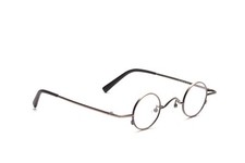 Kleine runde Brille Metall Fassung Antiksilber kleine Gläser in 32 - 20 mm 