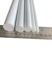 Asta tonda in PTFE teflon naturale 260°C 6-100 mm lunghezza 100 200 300 500 1000 mm
