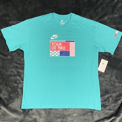 Nike Men's Sportswear Tour De Nike Graphic T-Shirt Dusty Cactus, Size Larger