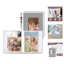 Customizable Grey Linen Photo Books - 2 Pack for Family Memories (72 Pics Each)