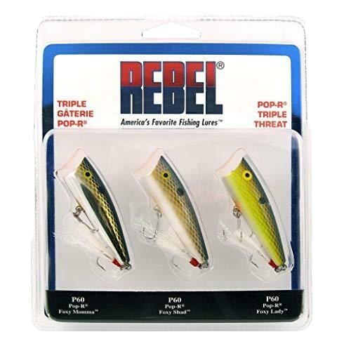 Vieux Leurre De Pêche Rebel Silver 101 3 1/2, Vintage Avec Sa Boîte - Pour Bass Et Walleye