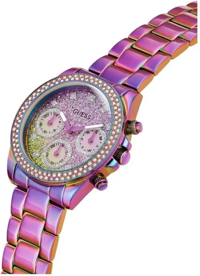 GUESS Ladies Iridescent Multi-function Watch Crystal-Accent Women\'s Watch GUESS Ladies Iridescent Multi-function Watch - GW0464L4  main image 2