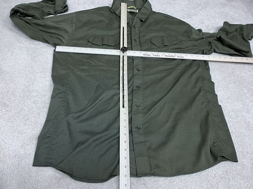 First Tactical Shirt Mens 2XL XXL Green Button Up Gun Shooting Ammo Pockets Big - Picture 6 of 12
