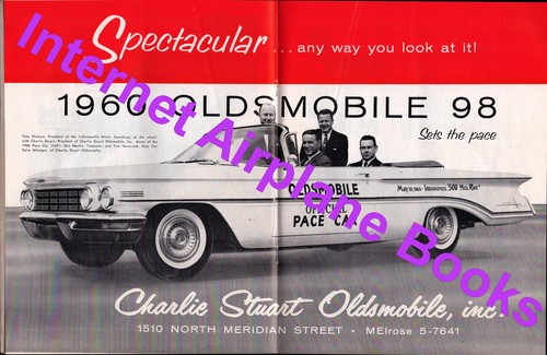 INDIANAPOLIS 500 RACE OFFICIAL PROGRAM 1960 JIM RATHMANN RODGER WARD *AUTHENTIC* - Picture 5 of 8