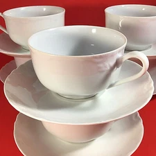 ROSENTHAL THOMAS CUPS AND SAUCERS GERMANY VINTAGE 1950'S SET OF 6 MCM