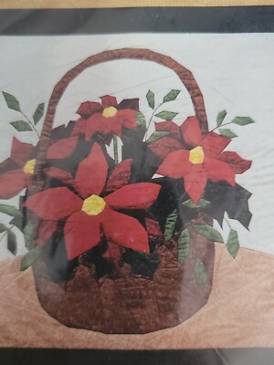 Poinsetta 24x24 Wall Hanging England Designs Studio #PB-303 1998