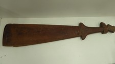 ANTIQUE PACIFIC ISLAND TRIBAL CARVED TIMBER STAFF OCEANIC ART SOLOMON ISLAND