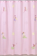 FAIRY TALE PINK YELLOW GIRL BABY BATH FABRIC SHOWER CURTAIN SWEET JOJO DESIGNS