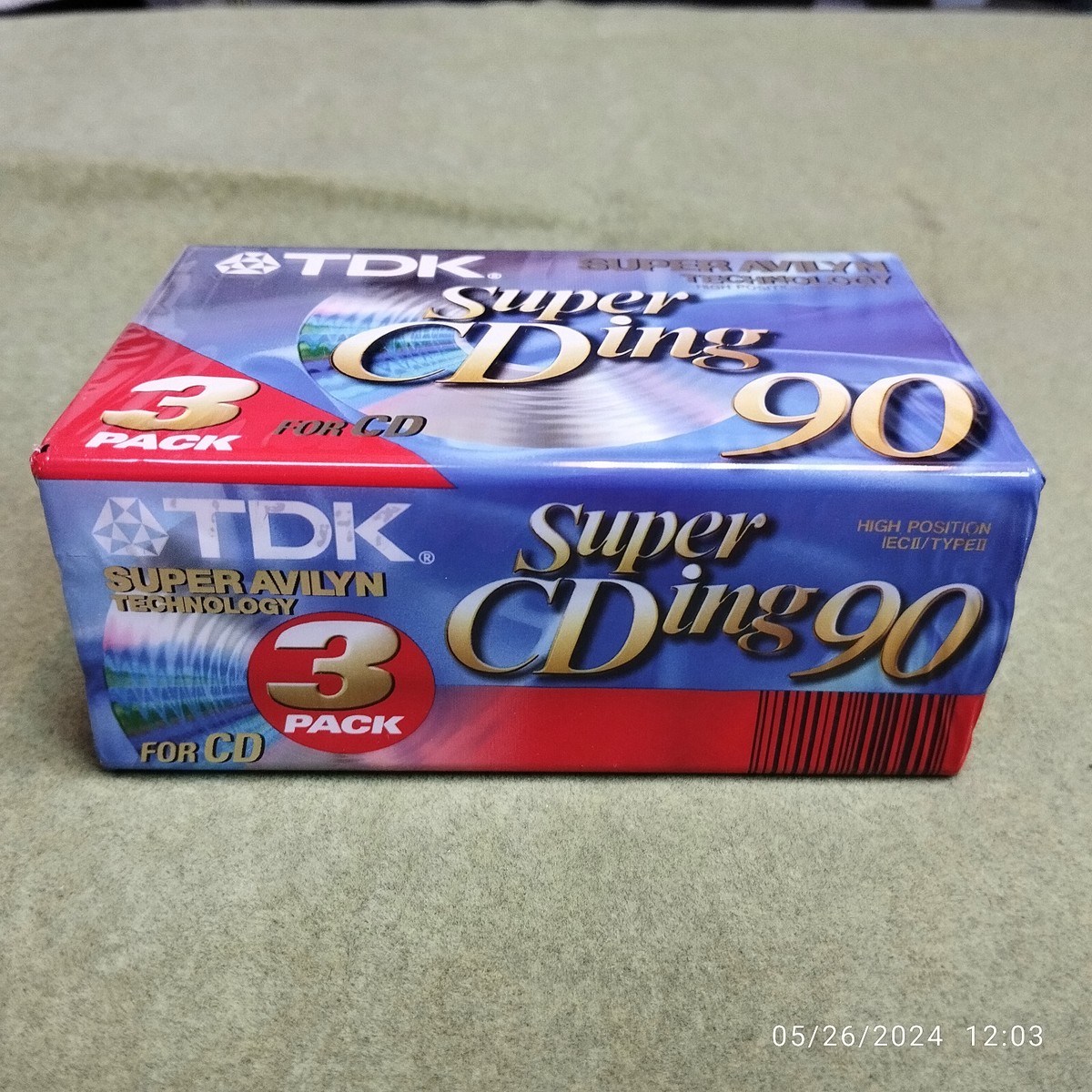 その他 TDK CD2-90R TDK CD90 Super Avilyn IECII/Type II Blank Cassette (3 pieces) | eBay