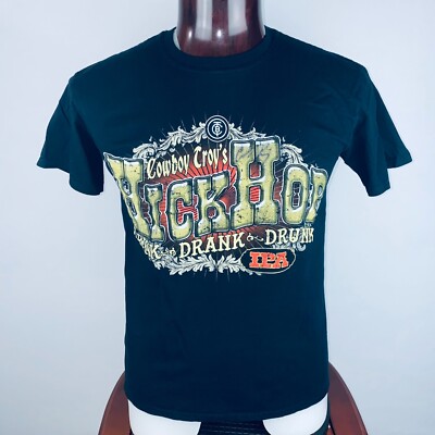 Cowboy Troy Hick Hope Drink Drank Drunk IPA Beer Mens Large L Black T-Shirt