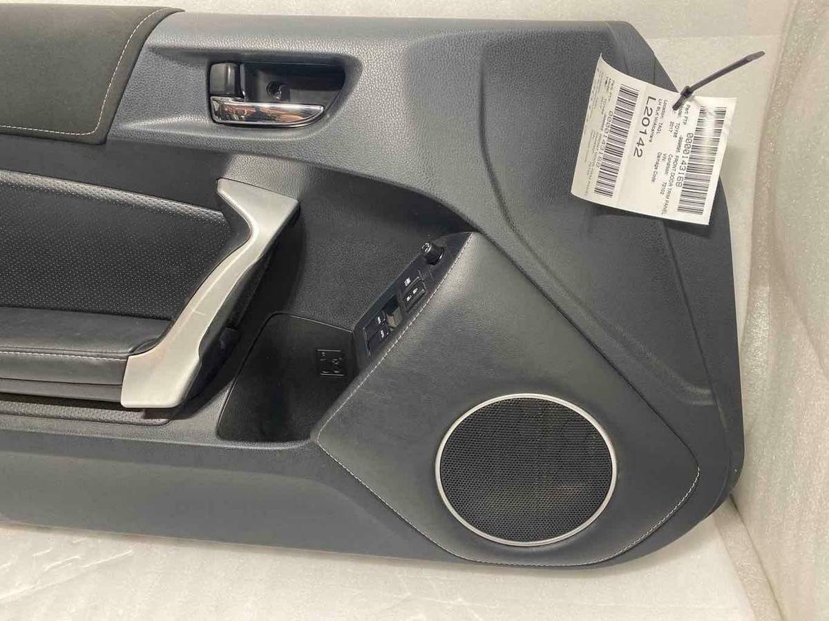 2017-2020 Toyota 86 Left LH Front Door Trim Panel Black W