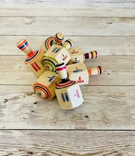 1 Wood Toma Todo Tomatodo Pirinola De Madera 1 Pirinola De Madera