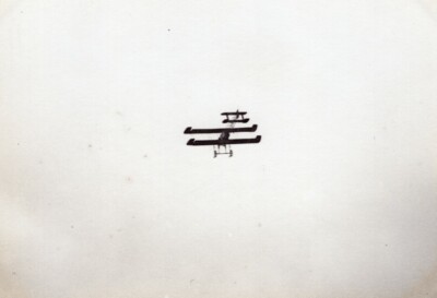 France Aviation Avia ? Doppeldecker im Flug altes Foto um 1910
