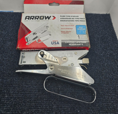ARROW 3RAZ9: P22 Pliers Stapler Manual Heavy Duty Flat Crown