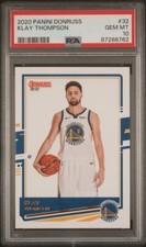 2020-21 Panini Donruss #32 Klay Thompson Warriors graded PSA 10 Gem Mint Pop 1