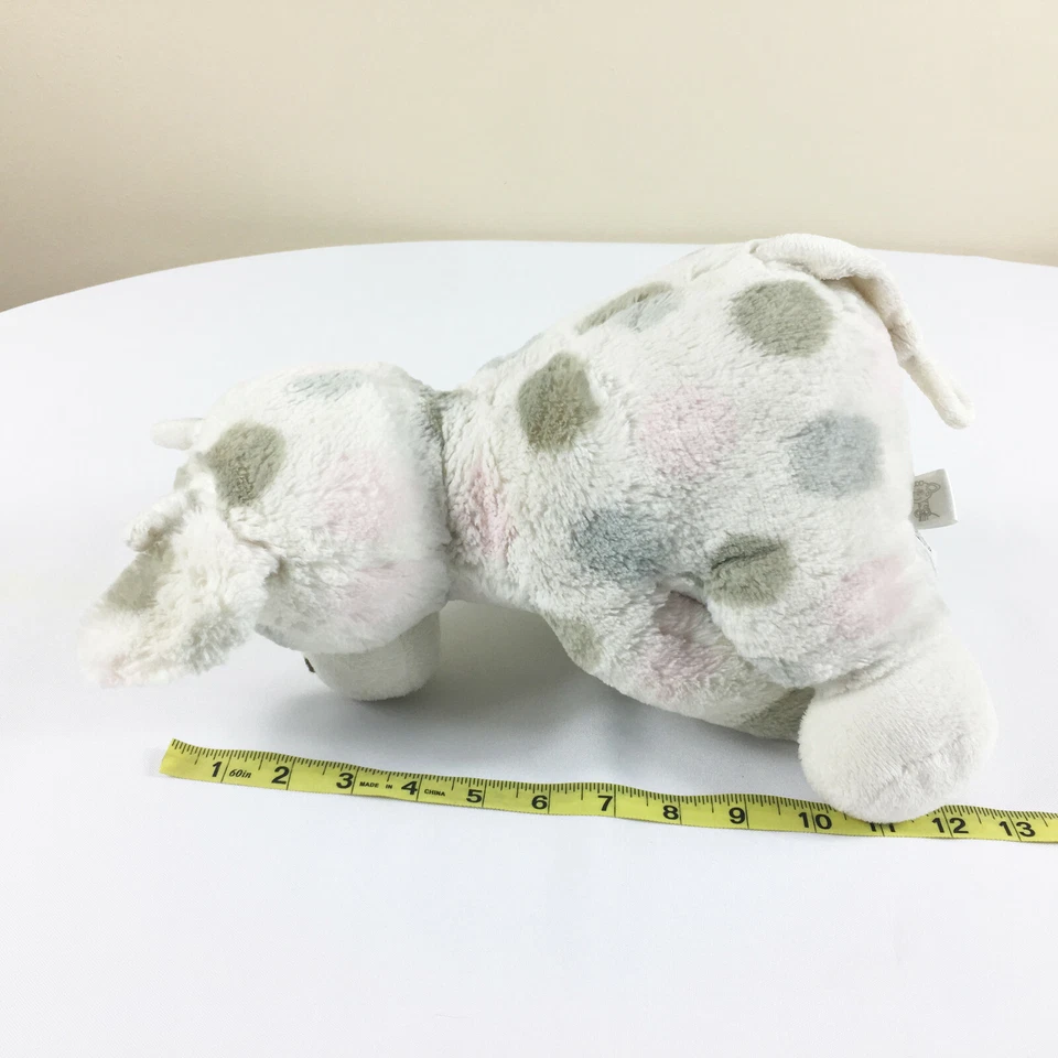 Brinquedo de pelúcia A109 Little Giraffe 2012 branco cinza manchas vaca 12" Lovey - Imagem 3 de 4