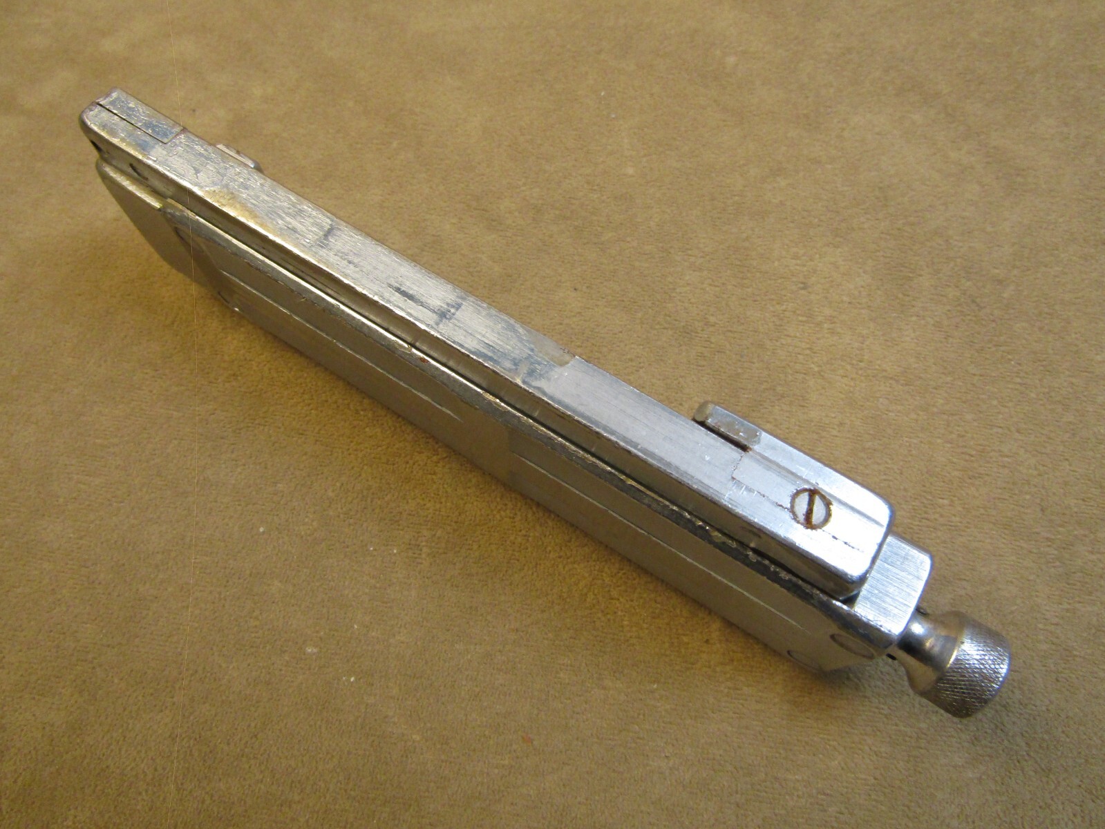 VINTAGE LUDLOW NO.19492 22 PICA TYPESETTING PRINTER PRINTING COMPOSING STICK