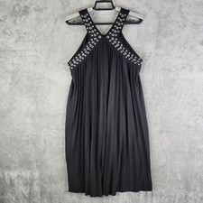 Womens Michael Kors Dress Grommet Embellished Pleated Sleeveless A-Line Size XS