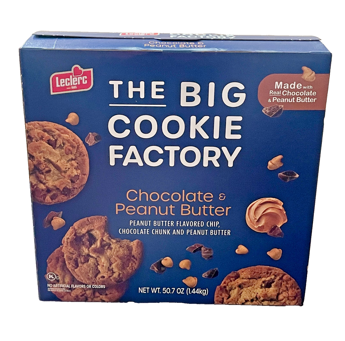 2-PACK Leclerc The Big Cookie Factory Chocolate Peanut Butter Cookies  oz