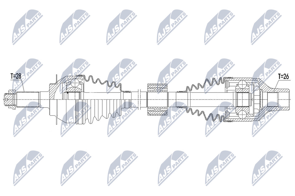 NPW-SU-054 NTY Drive Shaft for FIAT,SUZUKI