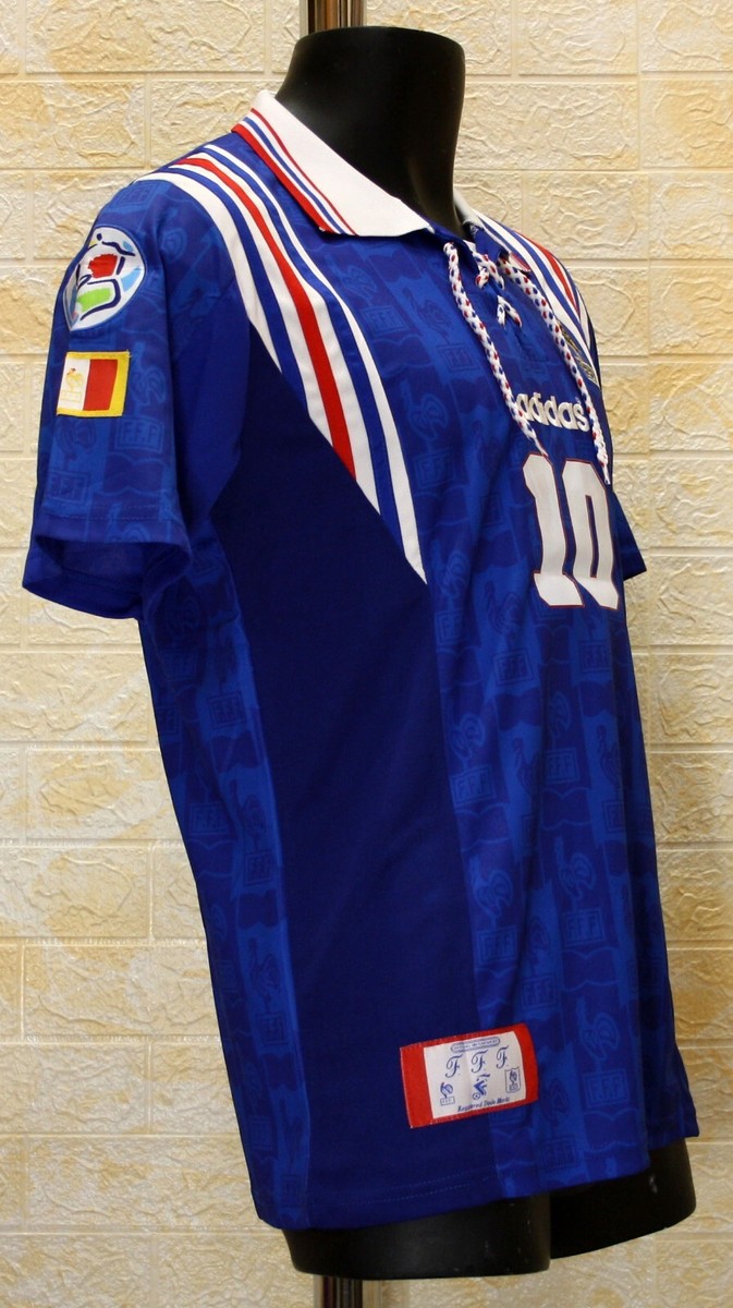 France national team 1996 UEFA Euro jersey home shirt Zidane #10