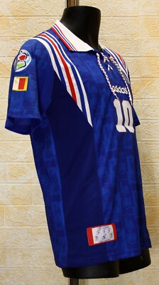 France national team 1996 UEFA Euro jersey home shirt Zidane #10