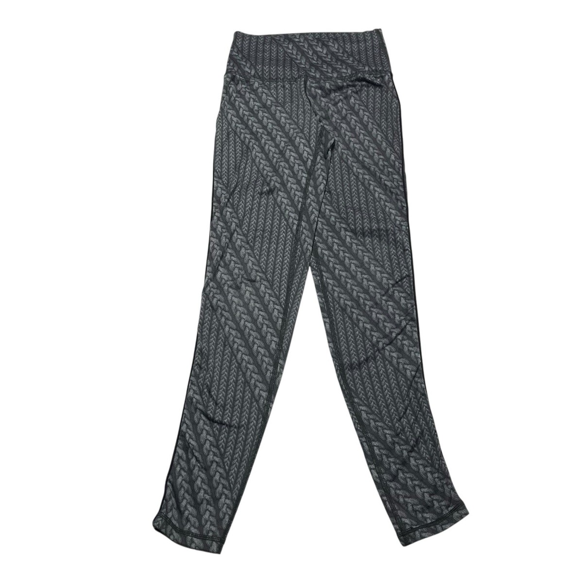 Aerie Chill Play Move Gray Black Mid Rise Leggings Women's Size