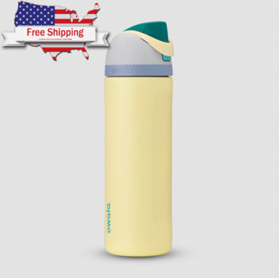Owala FreeSip Stainless Steel Insulated Water Bottle, 24oz, Sunny Daze.