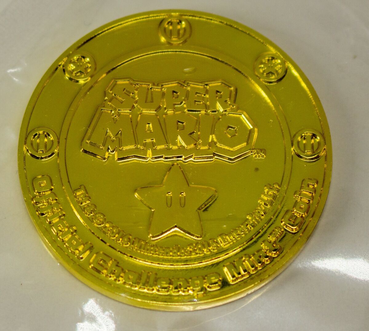 Super Mario Gold Challenge Coins Set of 4 Enterplay 2016 Super Mario Gold Challenge Coins Set of 4 Enterplay 2016