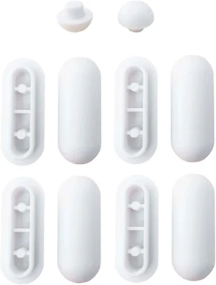 MEBAMCE 10 Pack Set Toilet Seat Buffers Universal WC Replacement Cushioning Pads Noise D