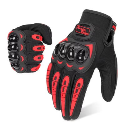 Motorradhandschuhe Sommer zugelassen, atmungsaktiv, rutschfest, Touchscreen und Schutz