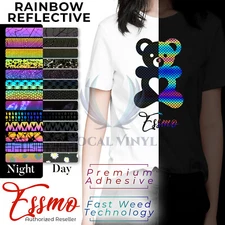 ESSMO™ 20" Rainbow Reflective Heat Transfer Vinyl HTV T-Shirt Iron On Heat Press