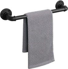 Industrial Pipe Towel Rack Towel Bar Heavy Duty Wall Mounted Rustic Farmhouse