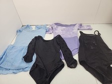 Girls Gymnastics Leotards Lot Size 4-6 Dance Ballet Leos Pink Blue Black