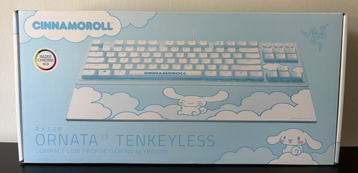 Razer Ornata V3 TKL ゲーミングキーボード シナモロール Razer Chroma RGB Ornata V3 Tenkeyless Cinnamoroll Hello Kitty