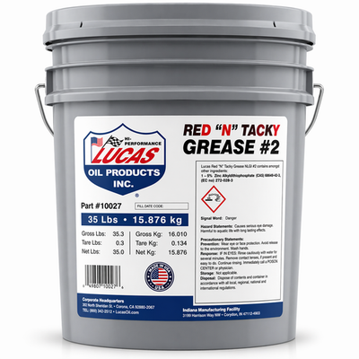 #ad #ad Lucas Oil 10027 Red N Tacky Grease 35 lb Pail Multi Purpose Lithium $159.99