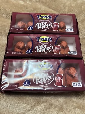 3 Peeps Dr Pepper Flavored Marshmallow Chicks