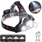 Super Bright LED white Light Headlamp Rechargeable Head Lamp for Hunting Camping