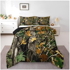 Camo Lodge Forest Comforter Set - Rustic Farmhouse Bedding