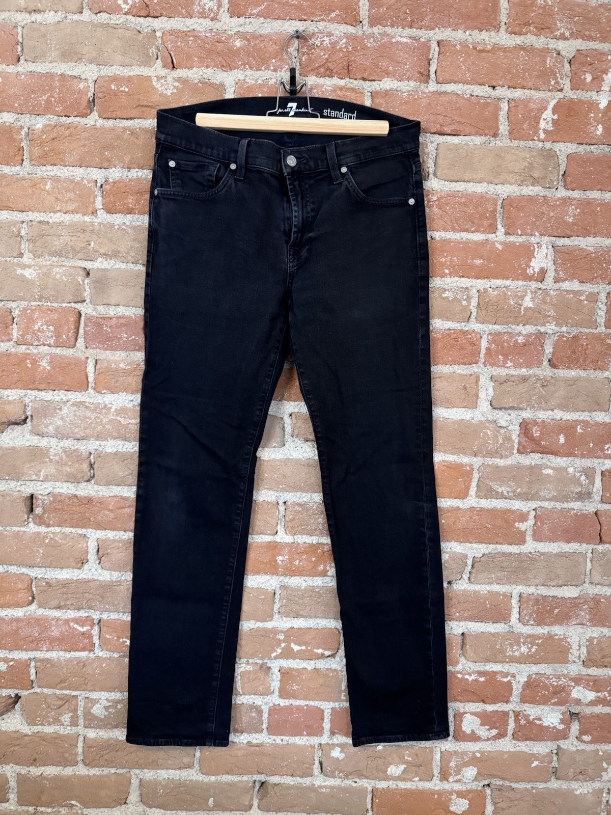 &rsquo;s 32 Black Stretch Denim Jeans Straight Dark Wash