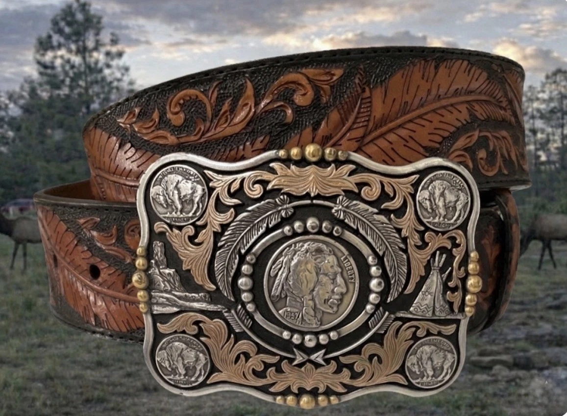 Buffalo Nickel Belt In Men display picture 1