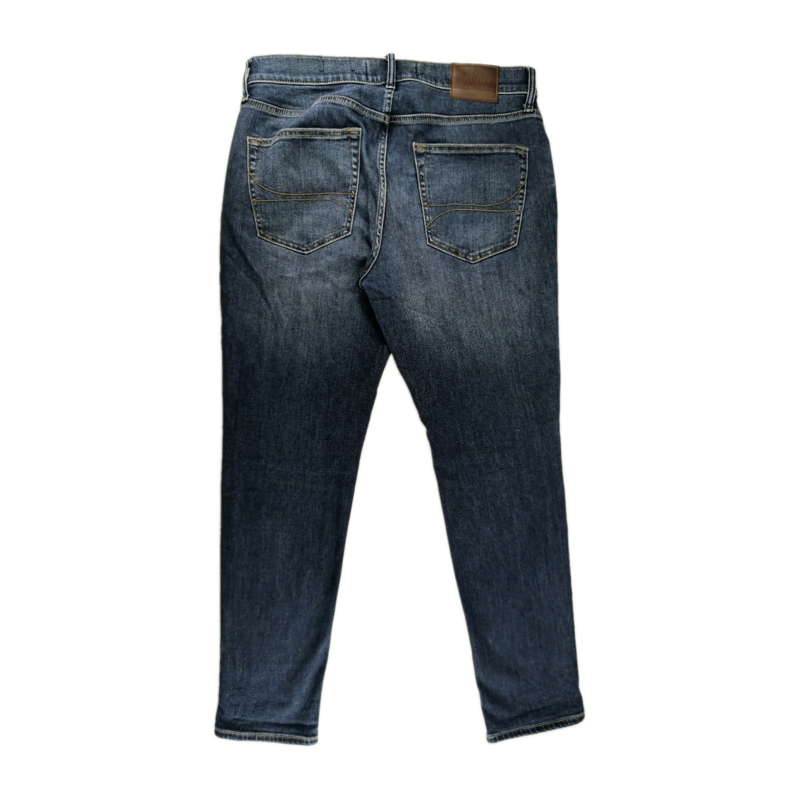 Hollister Slim Taper Jeans W34 L32 Blue Distressed Mens image 8