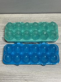 Hatchimals CollEGGtibles Egg Carton Carrying Case Lot 2 Blue Teal Storage Toy
