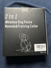 2in1 Wireless Dog Fence - Electric Dog Fence with Remote Shock Training Collar,