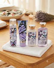 Lot of 4 Bath Body Works Butterfly Full Size Head-to-Toe Body Care Gift Set