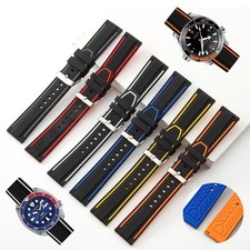 20mm 22mm 24mm 26mm Watch Strap Band Premium Silicone Rubber Sport Dual Colo  